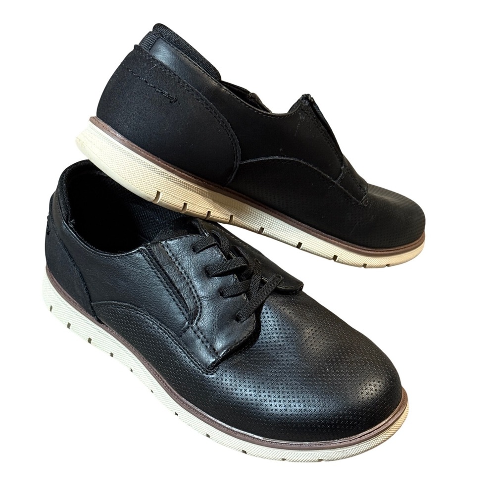 Crown Vintage Henry Wide Width Oxford Kids Boys Black‎ 6 Slip On Formal